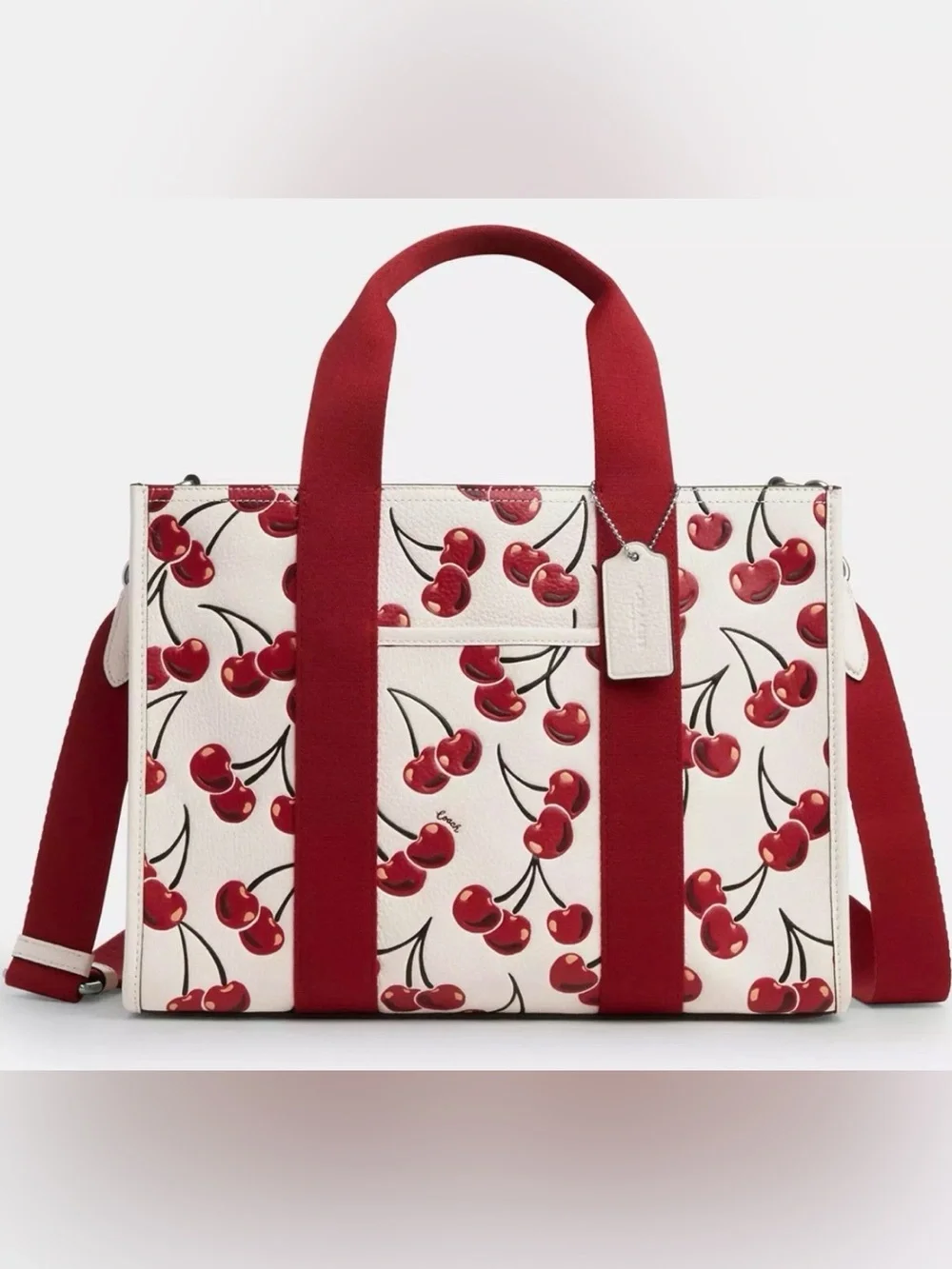 Coach Cherry Smith tote with matching coin purse